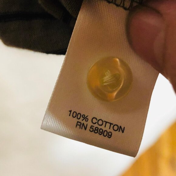 Roundtree & Yorke shirt striped brown pocket collar short sleeve cotton 2XT READ - Picture 6 of 12